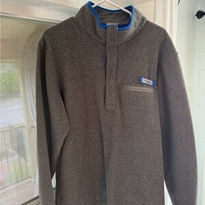 Columbia Charcoal Fleece with Blue Trim